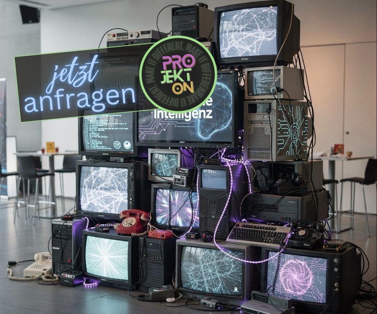 Fandenvorhang als Projektionsfläche