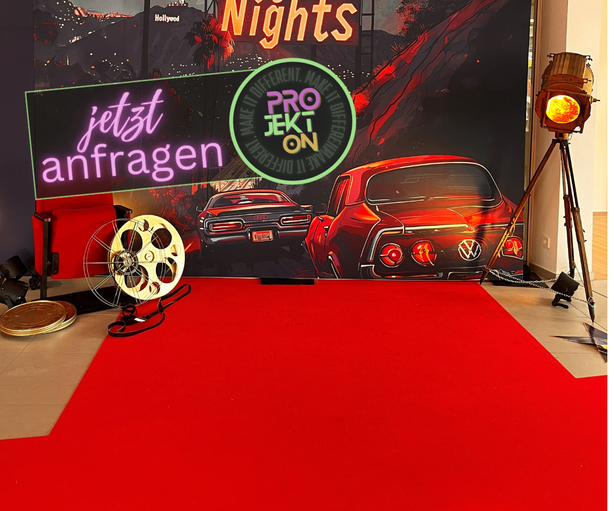 Fandenvorhang als Projektionsfläche