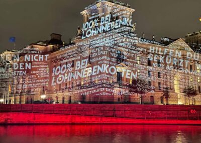 GUERILLA-AKTION Projekt on reichstag berlin